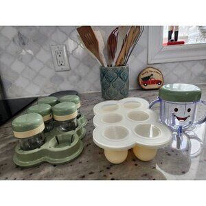 Baby Bullet Food Jars (5) Tray Double Short cup and Easy 6 pop freezer tray